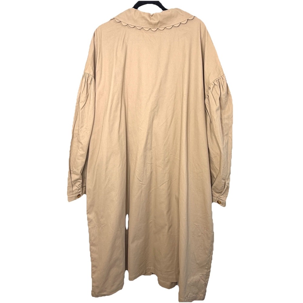 NWT Kika‎ Vargas x Target Beige Scalloped Collar Midi Lightweight Jacket Size 4X - Picture 14 of 14